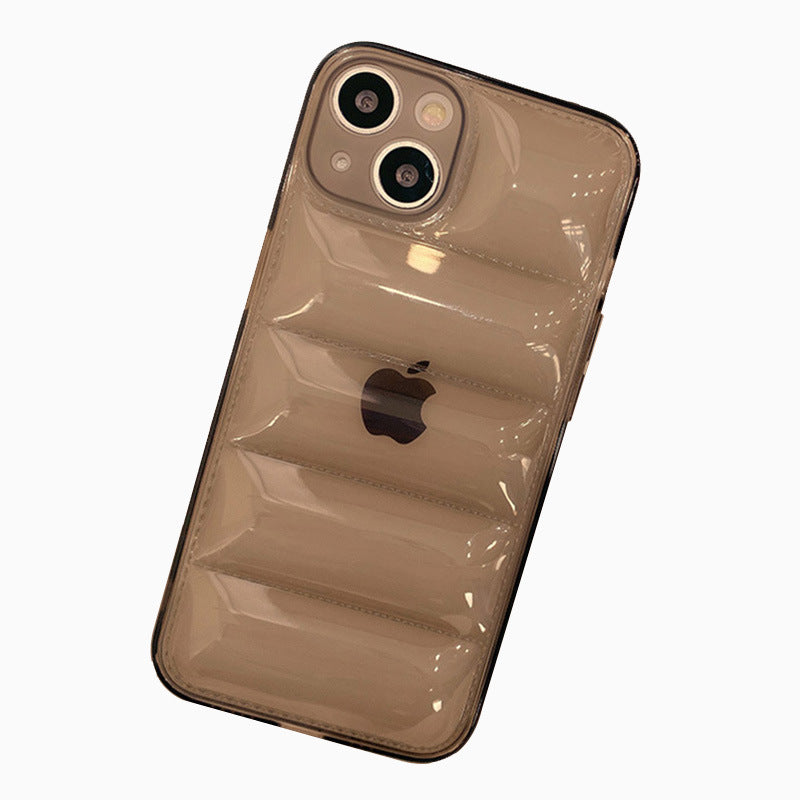 Venta al por mayor para la caja transparente TPU del teléfono móvil de la chaqueta de Down de Iphone14